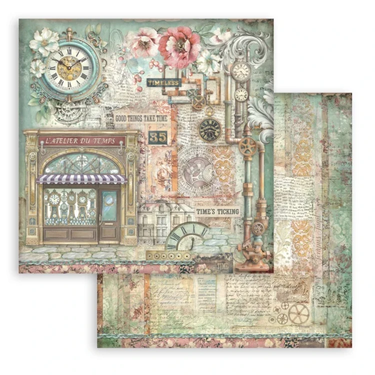Zestaw papierów do scrapbookingu 20x20 Gardens Of Time SBBS141 Stamperia