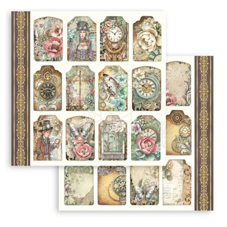 Zestaw papierów do scrapbookingu 20x20 Gardens Of Time SBBS141 Stamperia