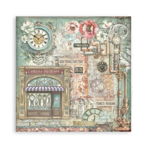Zestaw papierów do scrapbookingu 20x20 Gardens Of Time SBBS141 Stamperia