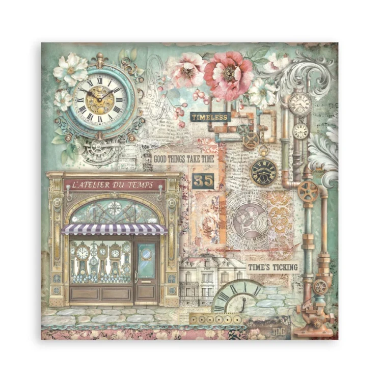 Zestaw papierów do scrapbookingu 20x20 Gardens Of Time SBBS141 Stamperia