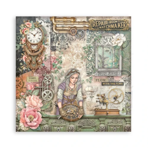 Zestaw papierów jednostronnych do scrapbookingu 20x20 Gardens Of Time SBBSXB24 Stamperia