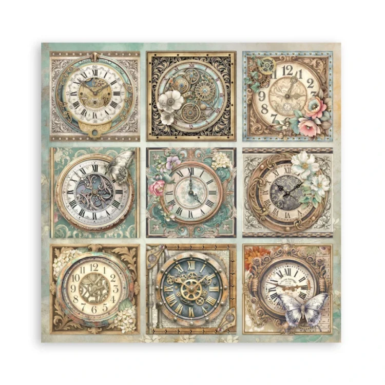 Zestaw papierów jednostronnych do scrapbookingu 20x20 Gardens Of Time SBBSXB24 Stamperia