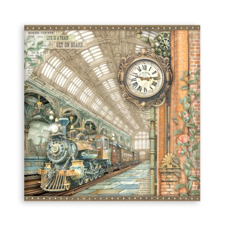 Zestaw papierów jednostronnych do scrapbookingu 20x20 Gardens Of Time SBBSXB24 Stamperia