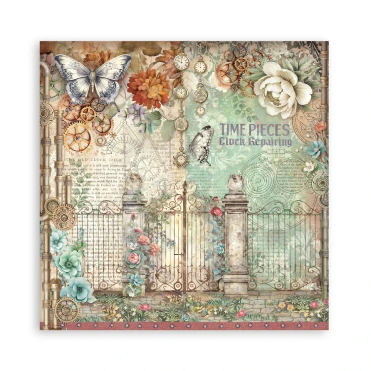 Zestaw papierów jednostronnych do scrapbookingu 20x20 Gardens Of Time SBBSXB24 Stamperia