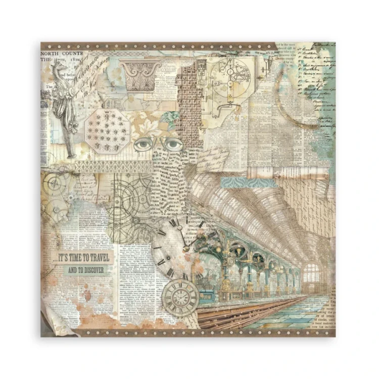 Zestaw papierów jednostronnych do scrapbookingu 20x20 Gardens Of Time SBBSXB24 Stamperia