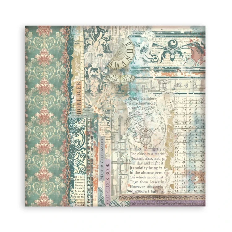 Zestaw papierów jednostronnych do scrapbookingu 20x20 Gardens Of Time SBBSXB24 Stamperia