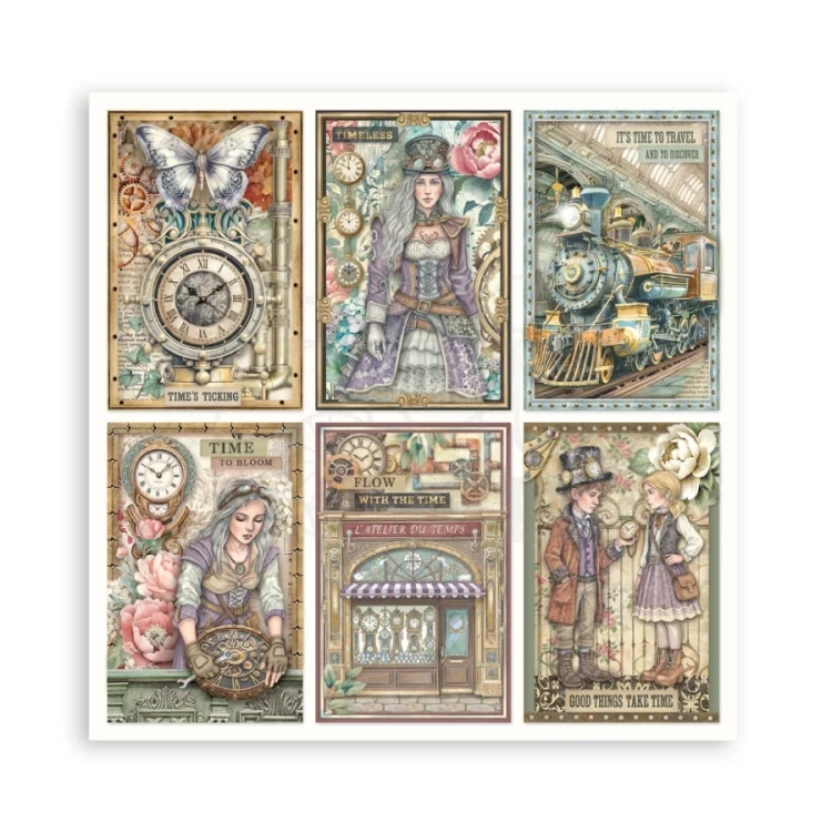 Zestaw papierów jednostronnych do scrapbookingu 20x20 Gardens Of Time SBBSXB24 Stamperia