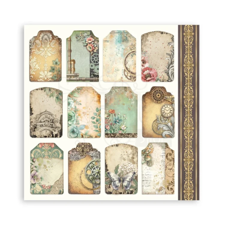 Zestaw papierów jednostronnych do scrapbookingu 20x20 Gardens Of Time SBBSXB24 Stamperia