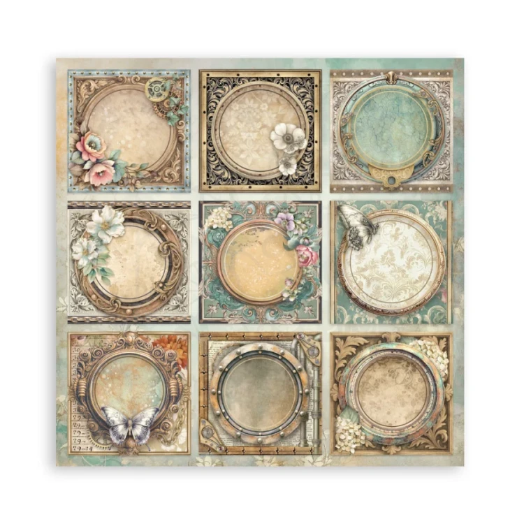 Zestaw papierów jednostronnych do scrapbookingu 20x20 Gardens Of Time SBBSXB24 Stamperia