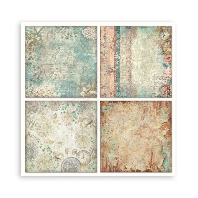 Zestaw papierów jednostronnych do scrapbookingu 20x20 Gardens Of Time SBBSXB24 Stamperia