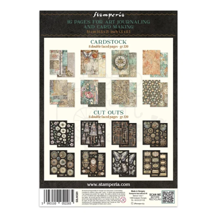 Junk Journal A5 Gardens Of Time SBJKS01 Stamperia
