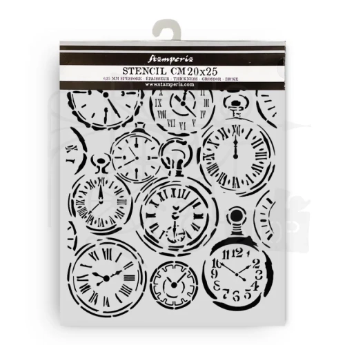 Szablon maska 20x25cm Gardens Of Time Zegary KSTD203 Stamperia