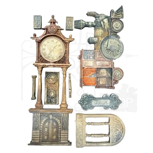 Foremka silikonowa A5 Gardens Of Time Zegar stary KACMA609 Stamperia