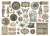 Ozdoby kształty tekturowe Die Cuts Gardens Of Time 38 szt DFLDC130 Stamperia