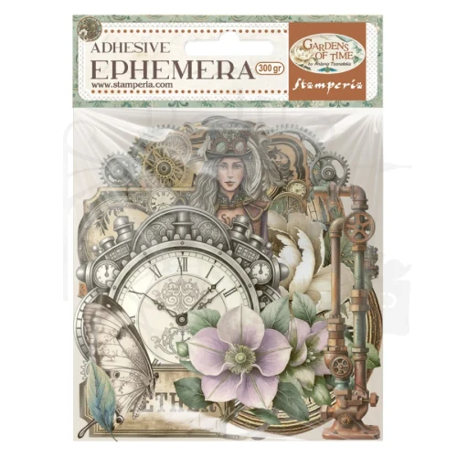 Ozdoby papierowe samoprzylepne Ephemera Gardens Of Time 40 szt DFLCT78 Stamperia