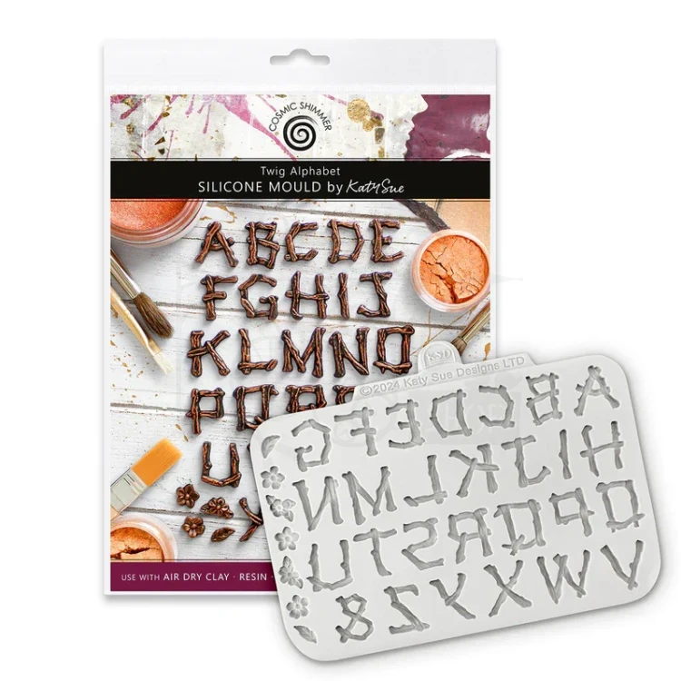 Foremka silikonowa Twig Alphabet by Katy Sue DM0070-CS Cosmic Shimer