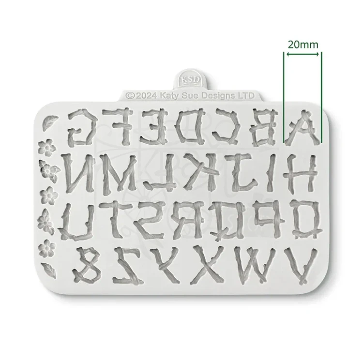 Foremka silikonowa Twig Alphabet by Katy Sue DM0070-CS Cosmic Shimer