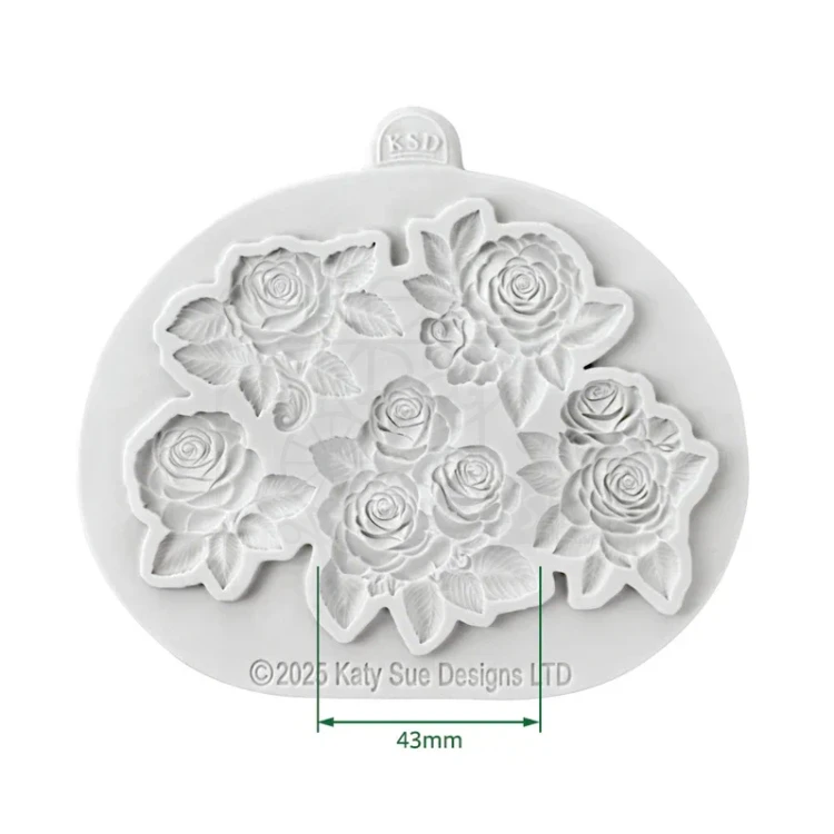Foremka silikonowa Decorative Roses by Katy Sue CE0149-CS Cosmic Shimer