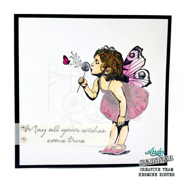 Stempel gumowy kauczukowy Make a Wish by Andy Skinner 07-0080-AS Cosmic Shimer