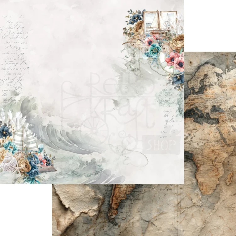 Zestaw papierów do scrapbookingu 30x30 Ocean blue - AA-OB-07 Alchemy of Art
