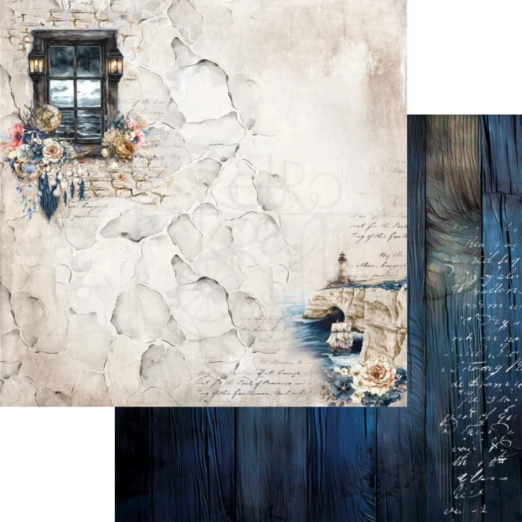 Zestaw papierów do scrapbookingu 30x30 Ocean blue - AA-OB-07 Alchemy of Art