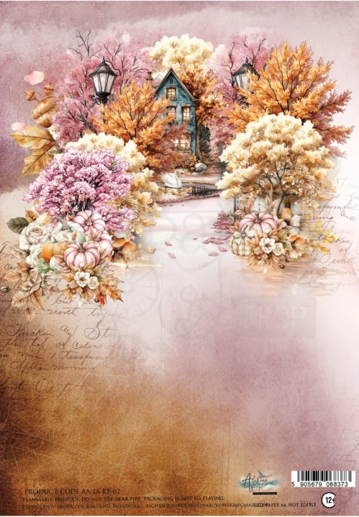 Papier ryżowy do decoupage A4 Lovely Autumn - Drzewa AA-LA-RP-02 Alchemy of Art