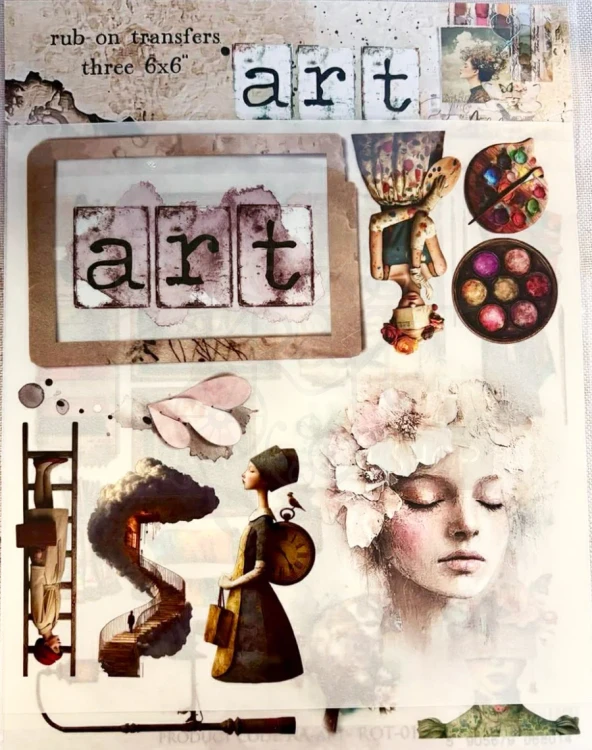 Rub-on transfer 15x15 Art - 3 arkusze AA-ART-ROT-01 Alchemy of Art