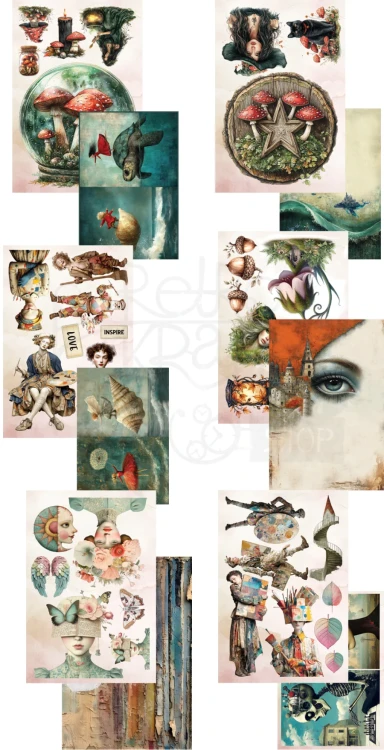Książka A4 Zestaw do Art Journal World Of Fantasy - 16 kart AA-WOF-BOOK-01 Alchemy of Art
