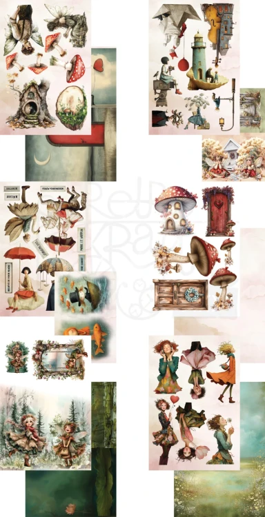 Książka A4 Zestaw do Art Journal World Of Fantasy - 16 kart AA-WOF-BOOK-01 Alchemy of Art