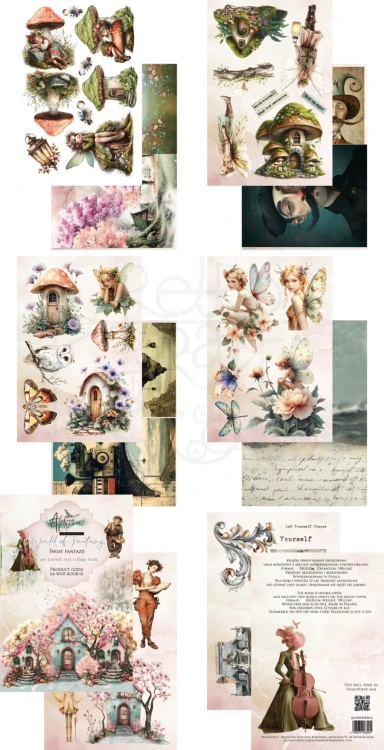 Książka A4 Zestaw do Art Journal World Of Fantasy - 16 kart AA-WOF-BOOK-01 Alchemy of Art