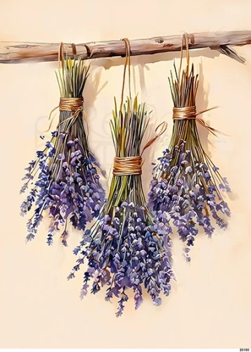 Papier ryżowy do decoupage A5 Bukiety lawendy 20150