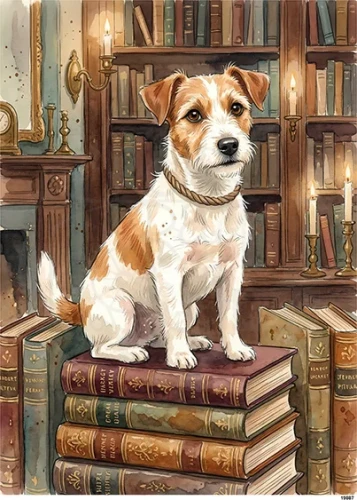 Papier ryżowy do decoupage A5 Pies Jack Russell Terrier 19887