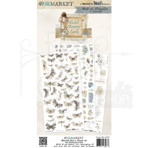 Rub-on transfer 15x30 Faded Memory Lane Blendable 3 arkusze FML-35667 49 and Market