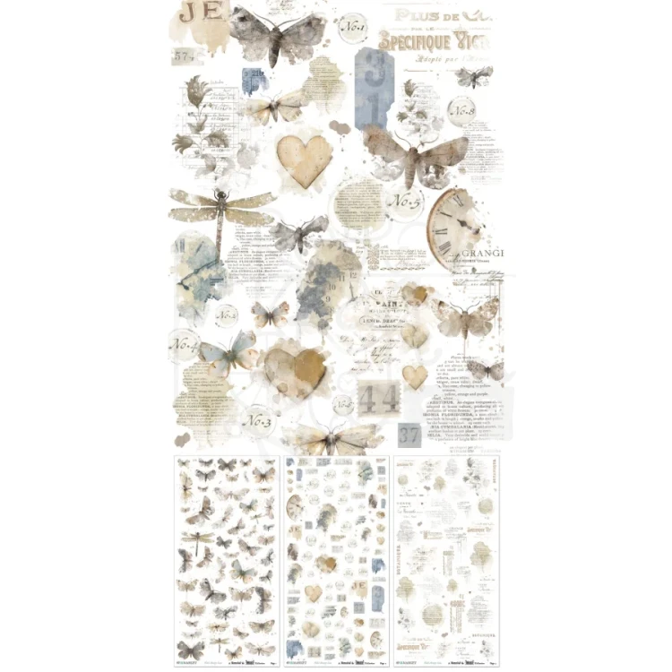 Rub-on transfer 15x30 Faded Memory Lane Blendable 3 arkusze FML-35667 49 and Market