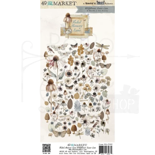 Ozdoby papierowe die-cuts Faded Memory Lane Wildflower Laser Cut Outs 127 szt FML-35681 49 and Market