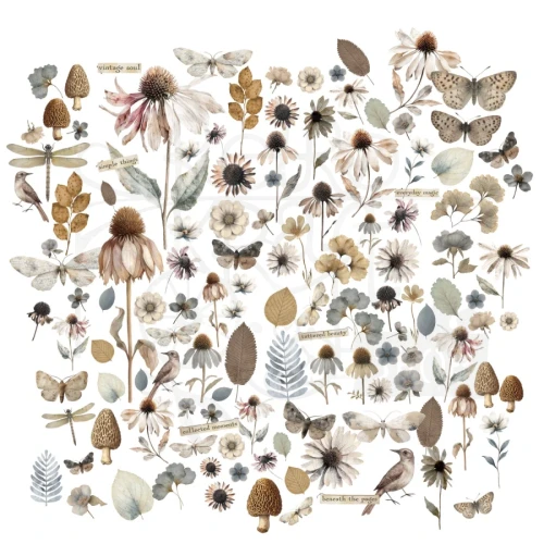 Ozdoby papierowe die-cuts Faded Memory Lane Wildflower Laser Cut Outs 127 szt FML-35681 49 and Market