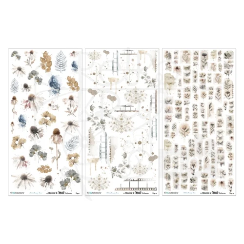 Rub-on transfer 15x30 Faded Memory Lane Essential 3 arkusze FML-35650 49 and Market