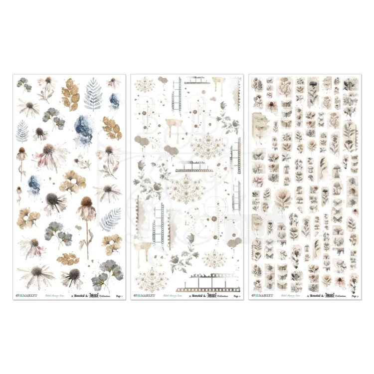 Rub-on transfer 15x30 Faded Memory Lane Essential 3 arkusze FML-35650 49 and Market