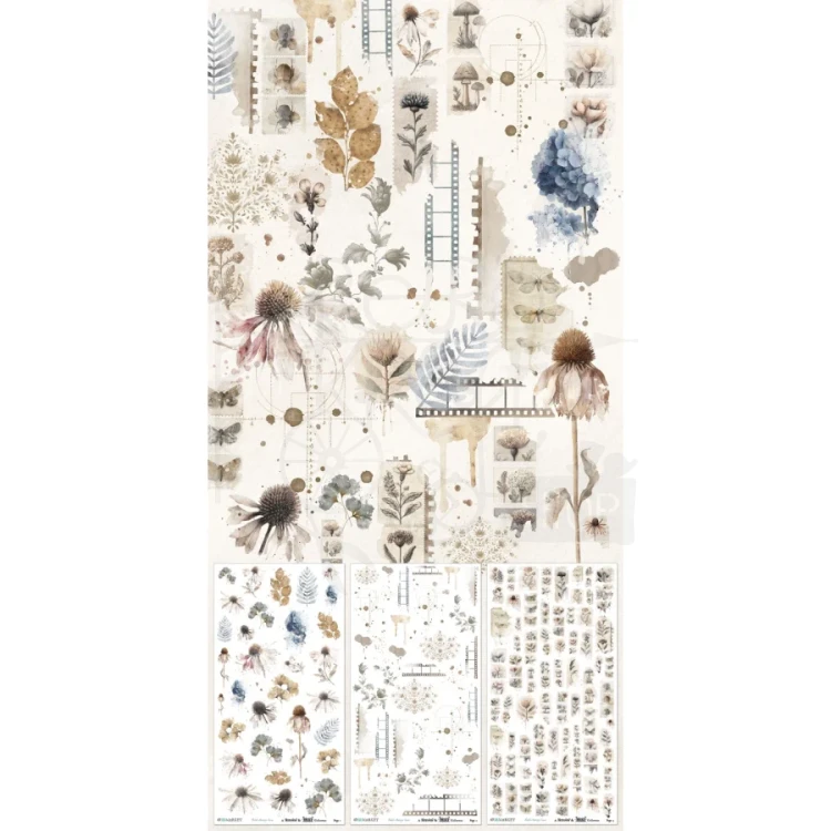 Rub-on transfer 15x30 Faded Memory Lane Essential 3 arkusze FML-35650 49 and Market