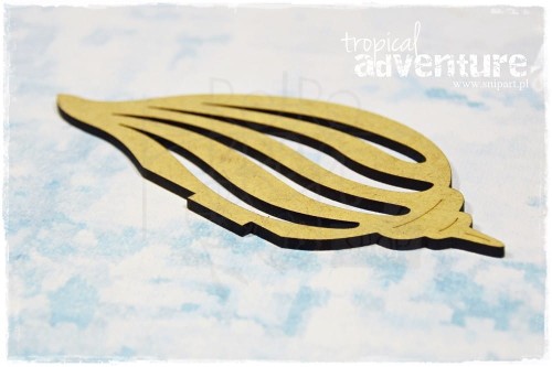Tekturka Muszelka 2 MDF Tropical Adventure SnipArt