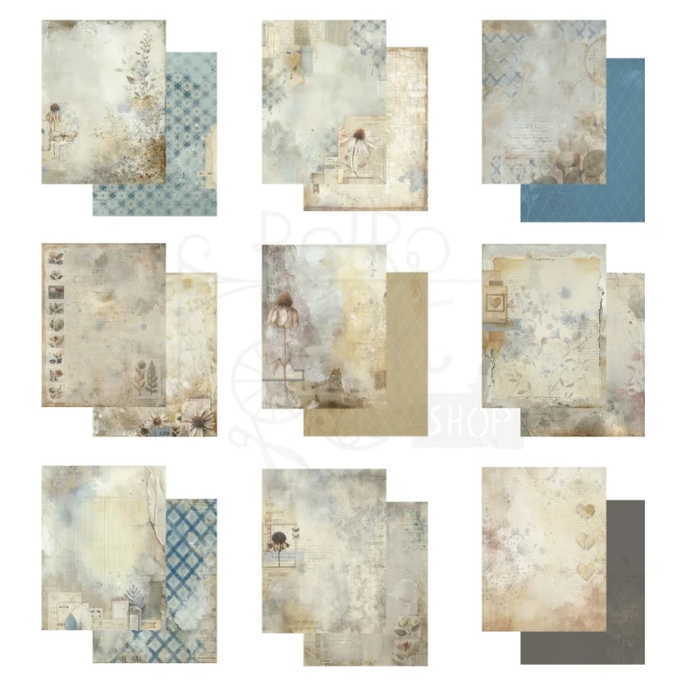 Zestaw papierów do scrapbookingu 15x20 Faded Memory Lane 28 arkuszy FML-35520 49 and Market