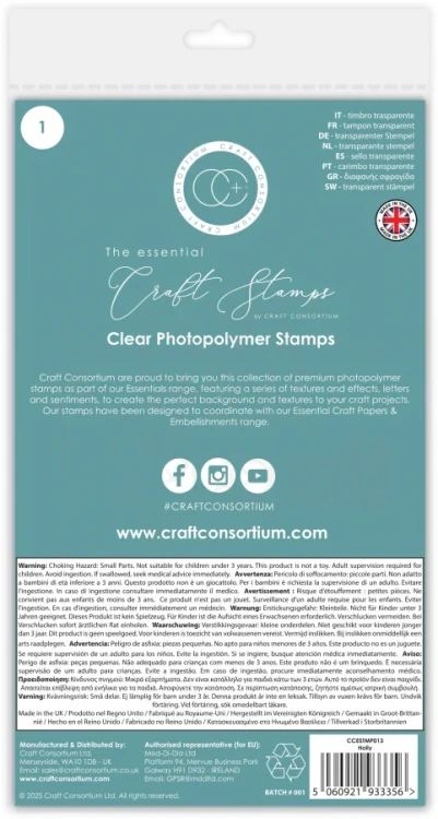 Stempel akrylowy Liście CCESTMP013 Craft Consortium