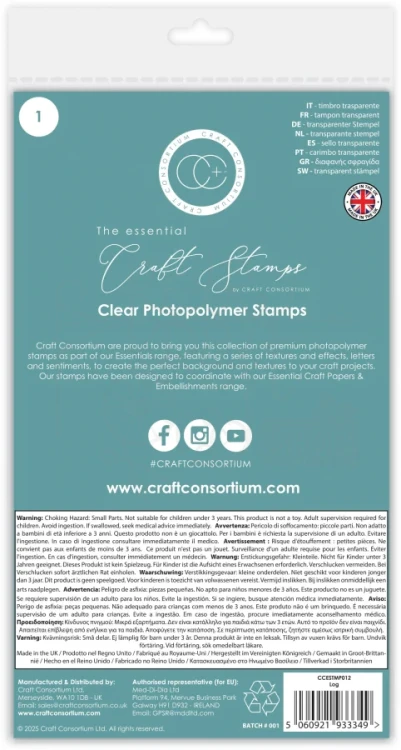 Stempel akrylowy Pień słoje drewna CCESTMP012 Craft Consortium