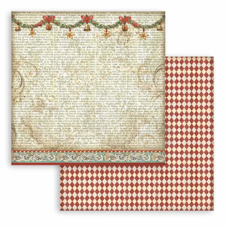 Zestaw papierów do scrapbookingu 30x30 The Nutcracker Backgrounds Tła SBBL159 Stamperia