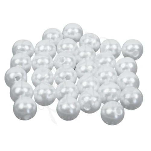 Koraliki perełki białe - 10mm 20g