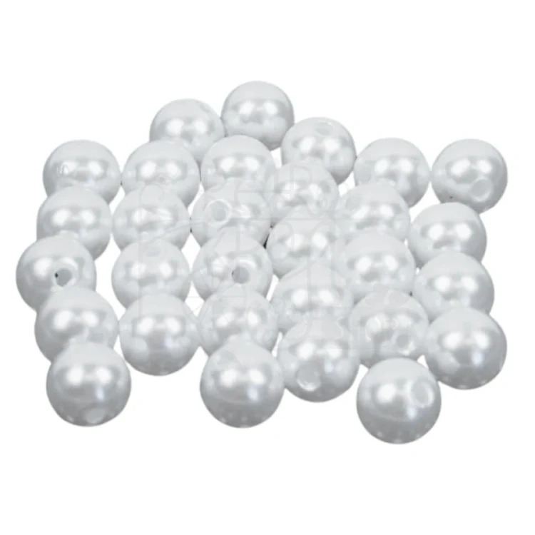 Koraliki perełki białe - 10mm 20g