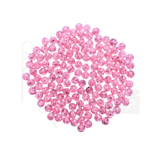 Koraliki perełki różowe popękane - 10mm 20g