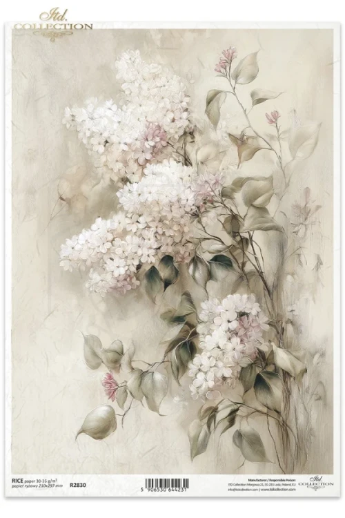 Papier ryżowy do decoupage A4 Vintage bez R2830 ITD Collection
