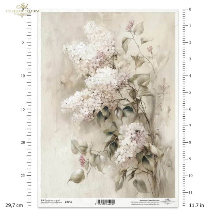 Papier ryżowy do decoupage A4 Vintage bez R2830 ITD Collection