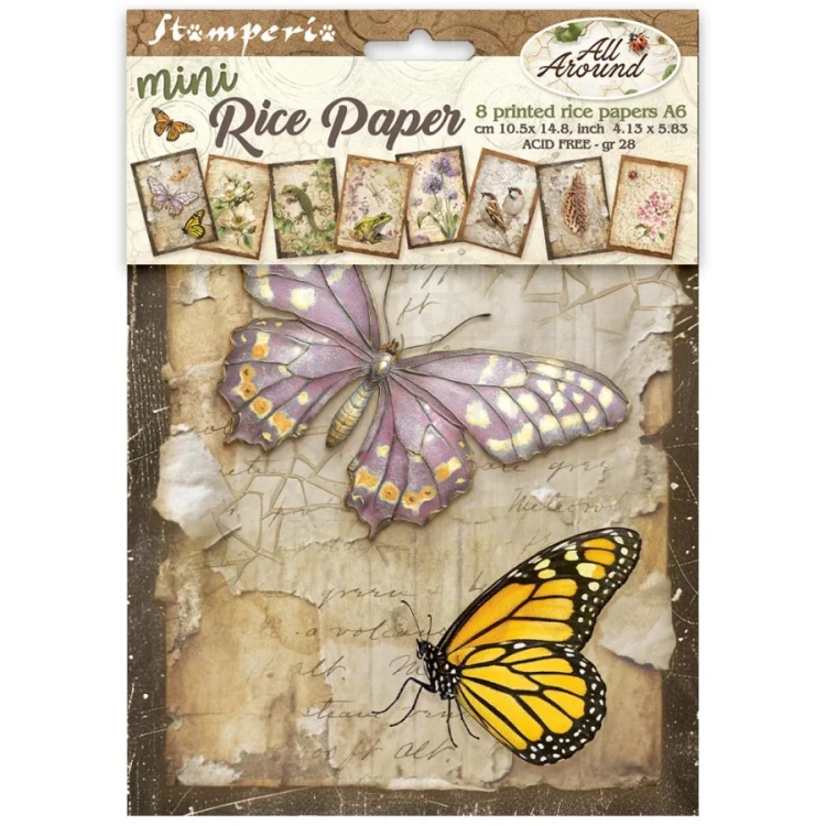Papier ryżowy A6 All Around 8 szt DFSA6X06 Stamperia